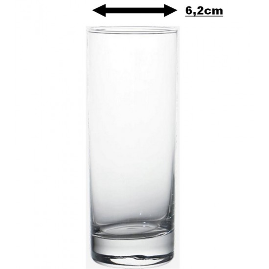 Jogo 6 Copos 310ML 15cm Altura Em Vidro